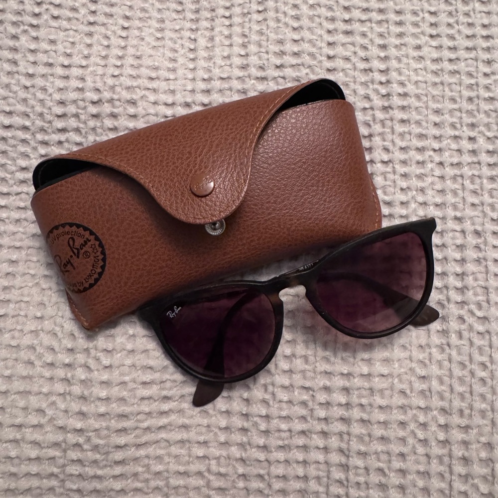 Ray-Ban Black Sunglasses with Brown Case